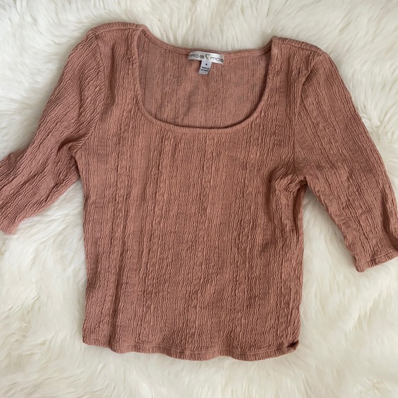 pink textured crop top - Picture 1 of 2